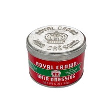 Vintage Royal Crown Hair Dressing Cardboard Embossed Metal Lid Original 5 oz picture