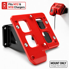Wall Mount for Milwaukee M12 M18 Charger 48-59-1812 48-59-1808 Red Holder picture