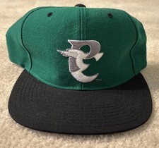 ~Vintage~90s~Philadelphia Eagles Snapback Hat~New Era Pro~Kelly Green~Initials picture