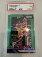 KOBE BRYANT 2018-19 PANINI PRIZM #15 GREEN Prizm LOS ANGELES LAKERS PSA 9 MINT picture