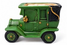 Vintage Napcoware C-9082 Car Planter Ceramic Japan Green Antique Auto MCM picture