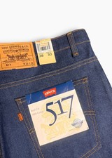 Vintage Levi's 517 Saddleman Boot Cut Jeans Orange Tab 38x30 Deadstock Made 1987 picture