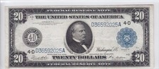 1914 $20 Federal Reserve Note Cleveland OH FR#979A D36592025A picture