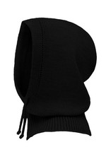 Lilax Hooded Scarf Hat for Women, Balaclava Knit Skull Cap One Size, Black  picture