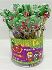 Tub Vintage 34 VeggieTales Pencils & Toppers By Big Idea Revelations Bob & Larry picture