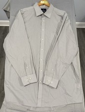 Stafford Travel Men's Long Sleeve Dress Shirt Gray Solid Regular Fit picture