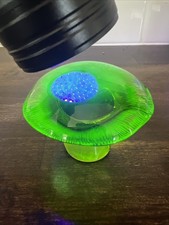 Vintage MCM Viking Uranium Glass EPIC Lime Green Mushroom 2.5