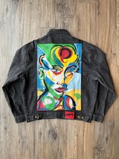 Vintage Pepe Denim Jacket Reworked 1988 Artwear Rob Shepherd picture