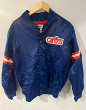 Vintage Starter Cleveland Cavaliers Satin Jacket Blue Orange White Size Small picture