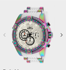 Invicta Bolt  Men's 52mm Stainless Steel Chronograph White Dial 100m (238) picture