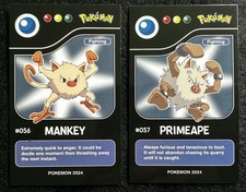 MANKEY X PRIMEAPE EVOLUTION - POKEMON KANTO CCG POKEDEX BLACK RE-EDITIONS picture