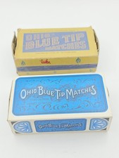 Vintage Ohio Blue Tip Matchboxes Lot of 2 1955 Ranch Scene Empty Boxes picture