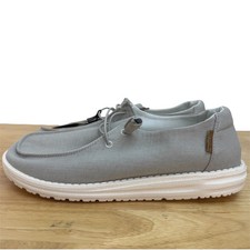 NEW Hey Dude Wendy Chambray Light Grey Womens 10 Loafer Casual Slip On Shoes picture