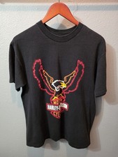 Vintage Harley Davidson T-Shirt Sz Medium Neon Eagle Logo 1992 HD Tucson AZ  picture