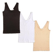 Yummie 3-pack Seamless 2-Way Shaping Tank in Black/Frappe/White, 2X/3X (6077093) picture