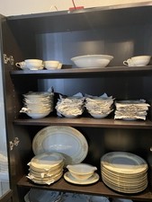 Noritake Bancroft 5481 Gold Floral Ceramic Dinner Set Platter 84 pcs P picture