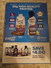 ENSURE Coupon Lot Save $4.00 each x 25 coupons, exp. 10/31/2027 picture