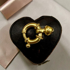 Vintage 9k Solid Yellow Gold Bolt Ring Clasp picture