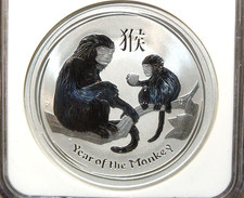 2016 P NGC MS70 AUSTRALIA SILVER $1.00 YEAR OF THE MONKEY 1 OF FIRST 1000 STRUCK picture