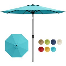 9FT Outdoor Patio Umbrella/Beach Umbrella UV Protection 50+ Double Layer Vent picture