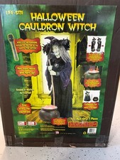 Gemmy Life-Size Animated Cauldron Witch 2008 Halloween Animatronic - Halloween picture