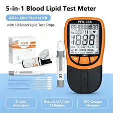 5-in-1 Home Cholesterol Test Kit Blood Lipid Triglycerides Monitor Fast Results picture
