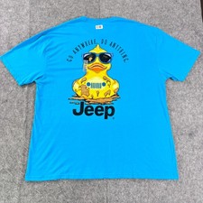 Jeep Mens T-Shirt 3XL Blue Duck Go Anywhere Do Anything Graphic Jedco 3813 NWT picture