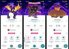 Shiny Charizard Blastoise Venusaur GlGANTAMAX Background Dark Skies  - PTCs picture