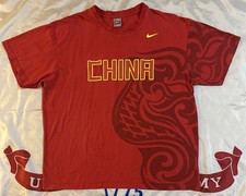 VTG Nike China National Team 2008 Olympic Basketball Training Tee XXL T-Shirt picture