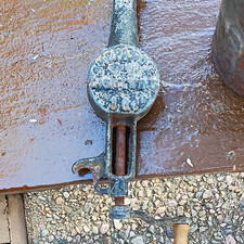 Standard 1920s Pedestal Sink Metal Handle & Cap Salvage Antique Original picture