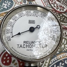 Antique Barbour Stockwell Chrome Reliance Tachometer Yacht Boat Fan Rpm 4800 picture