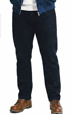 Orvis Men’s Black Cotton Denim Pants 36W Straight Leg 5-Pocket Zipper picture