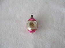 Stunning magenta, vintage German indent teardrop Christmas ornament, 1930s picture