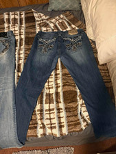 Miss Me Women Skinny Jeans Pants Lot of 2 Pairs Blue Denim size 31x31 picture