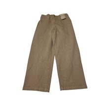 NWT Madewell Emmett Wide Leg Cropped Pants Brown High Rise Womens 26P L25 picture
