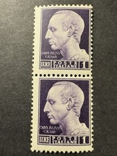 Italy 1942 Julius Caesar Fasces Block Of 2 MNH  picture