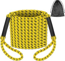60FT Boat Tow Rope for Tubing, Towable Tube Rope | PE Heavy Duty Construction, F picture