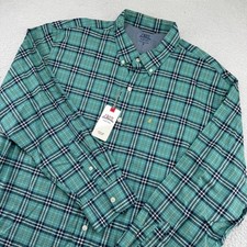 NWT IZOD Saltwater Newport Oxford Shirt Mens XL Agate Green Long Sleeve Button picture