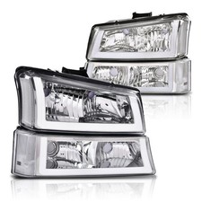 LED DRL Headlights Fit 03-06 Silverado 1500 2500 3500 & HD picture