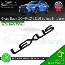 Scripted Lexus Letter For Lexus Compact Gloss Black Emblem Trunk Lid Badge 3D picture