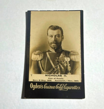 1901 Ogden’s Guinea Gold #7 Nicholas II Czar Russia Antique Tobacco Card picture