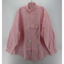 VINTAGE Brooks Brothers Shirt Men 17.5 Pink Oxford Cloth OCBD Original Polo NEW picture