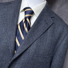 Kroon Sport Coat 42R Blue Wool Cashmere Herringbone Ritchie Blazer Jacket 44R picture