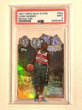 Chris Webber 1997 Topps #RS3 Refractor Rock Stars PSA 9 picture