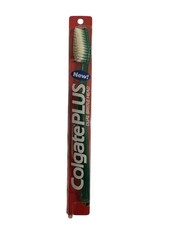 Colgate Plus Green Diamond Head Toothbrush Great Movie Prop Retro NOS Vintage picture