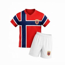 2026 KIds Braut Haaland 9 Norway Jersey Home Youth Kit Jersey & Short Set picture