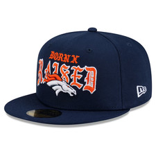 [BIG SALE] Denver Broncos New Era x Born x Raised 59FIFTY Hat Navy picture