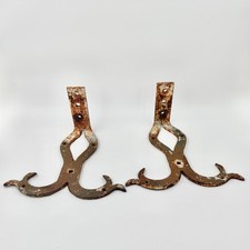 Antique Wrought Iron Brackets, 1906 Hacienda La Ramble San Pedro CA, Pair 11