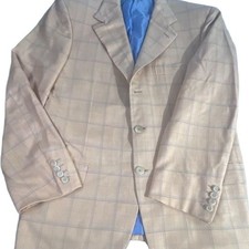 Brioni Plaid Pure Cashmere  Jacket Orange base color.   Imperfection.  #Cashmere picture