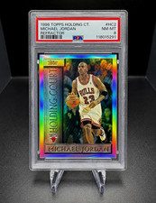 Topps 1996-97 Holding Court Michael Jordan Bulls #HC2 Refractor PSA 8 picture